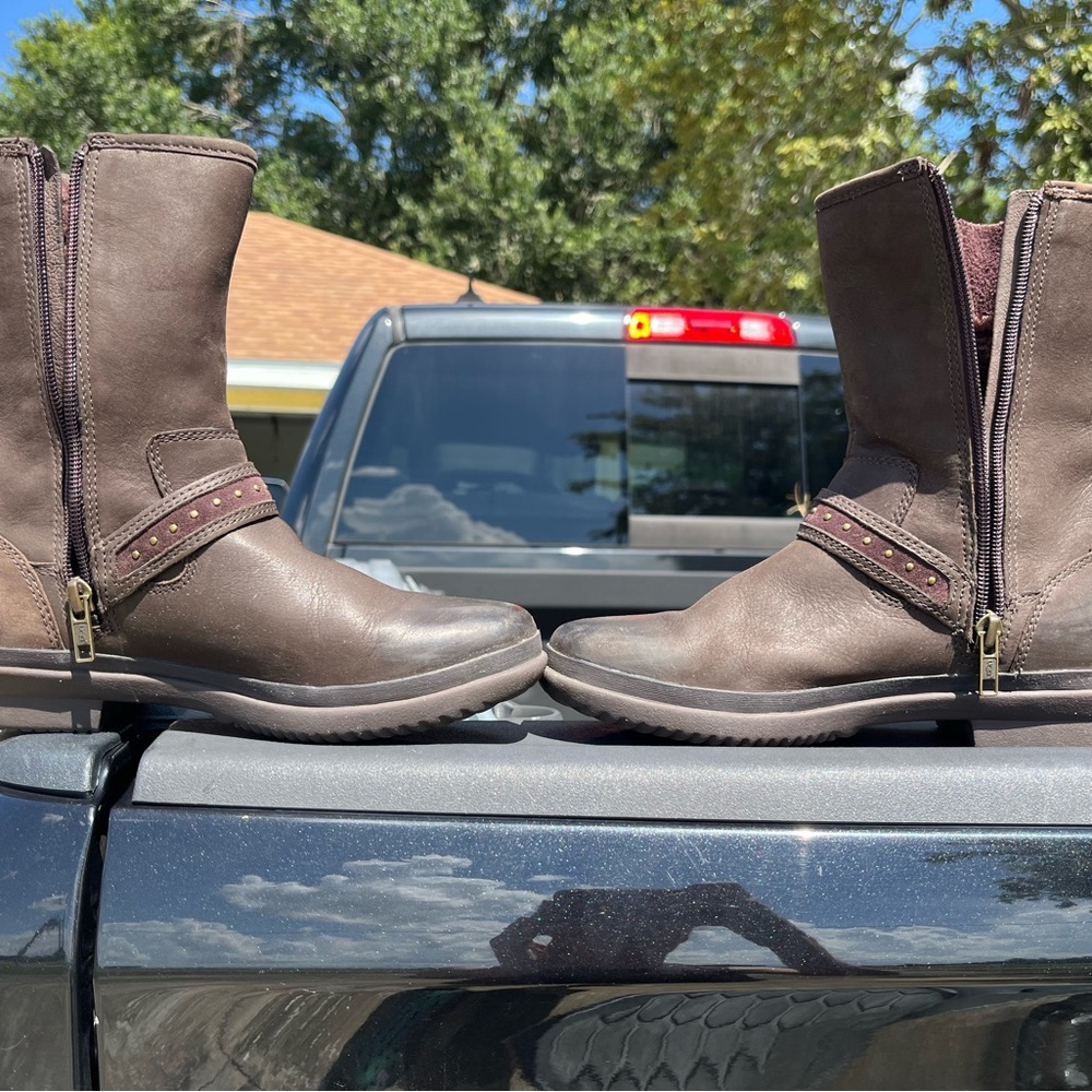 Ugg Chocolate Shearling Lined Boots - image 4